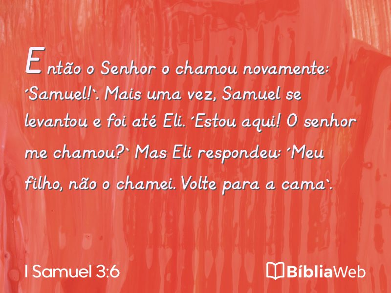 I Samuel 3:6 em imagem para compartilhar