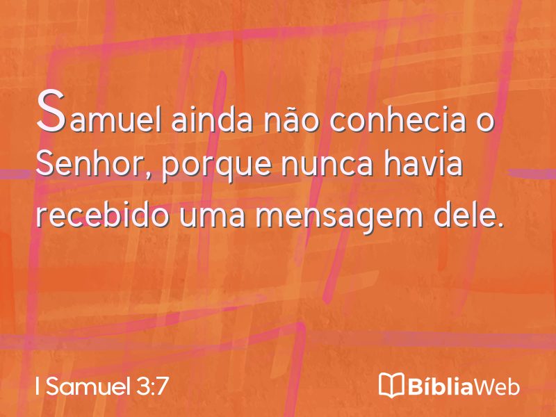 I Samuel 3:7 em imagem para compartilhar