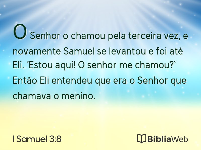 I Samuel 3:8 em imagem para compartilhar