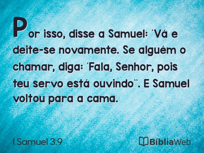 I Samuel 3:9 em imagem para compartilhar