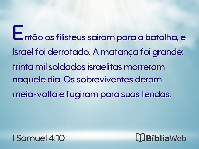 I Samuel 4:10 em imagem para compartilhar