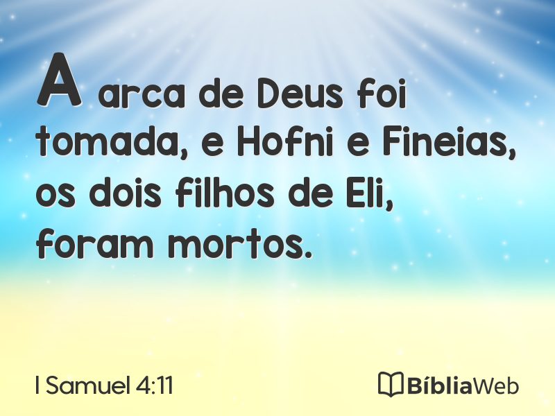 I Samuel 4:11 em imagem para compartilhar