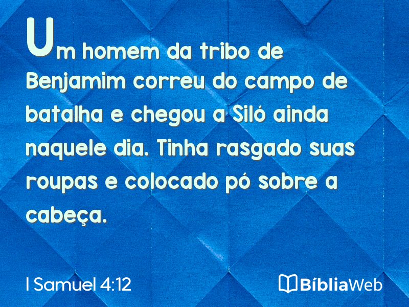 I Samuel 4:12 em imagem para compartilhar