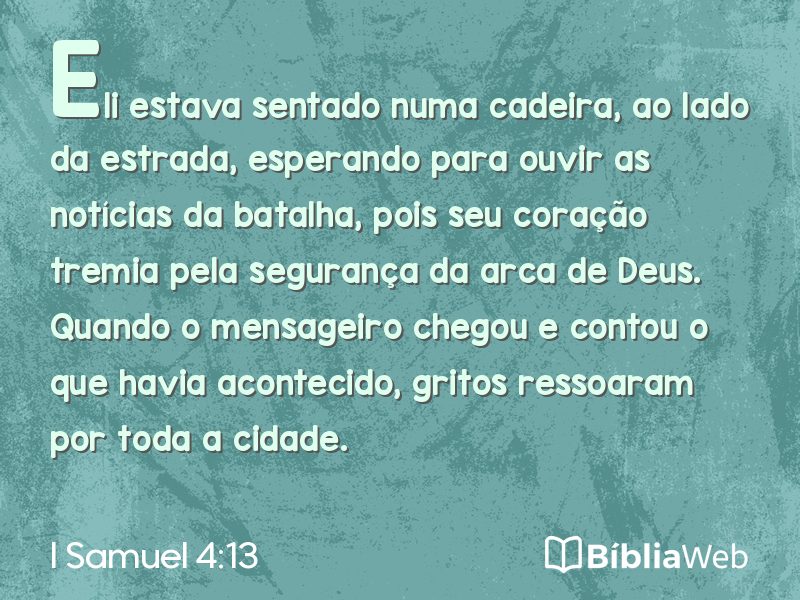 I Samuel 4:13 em imagem para compartilhar