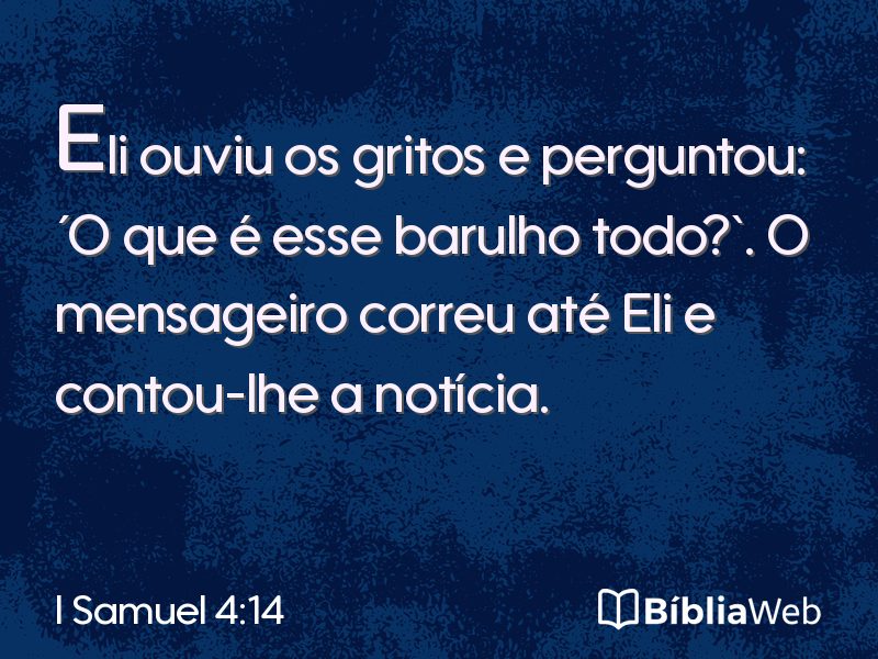 I Samuel 4:14 em imagem para compartilhar