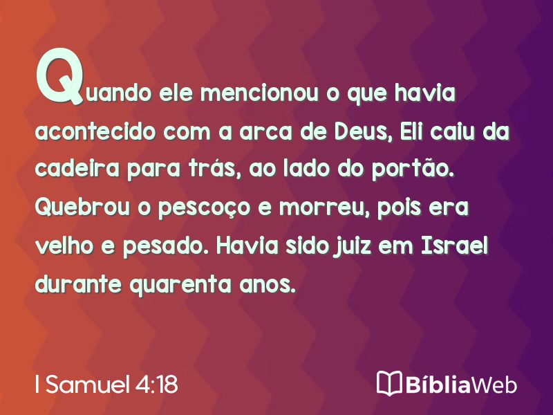 I Samuel 4:18 em imagem para compartilhar
