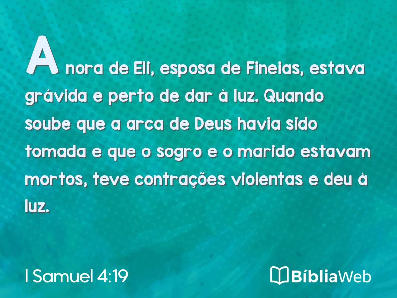 I Samuel 4:19 em imagem para compartilhar