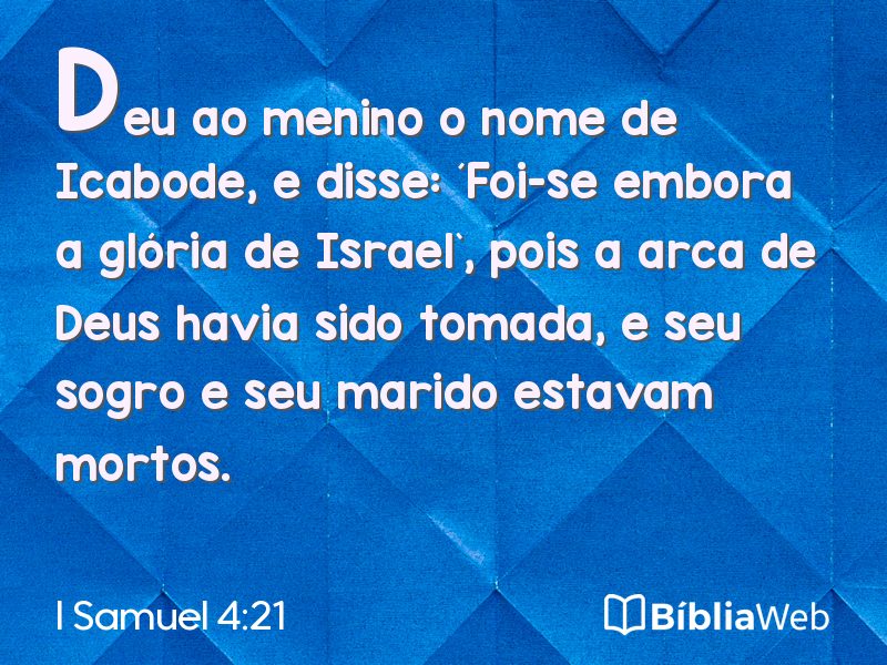 I Samuel 4:21 em imagem para compartilhar