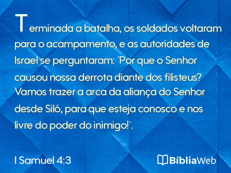 I Samuel 4:3 em imagem para compartilhar
