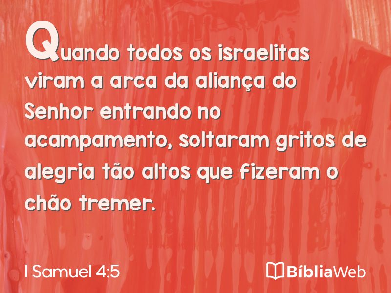 I Samuel 4:5 em imagem para compartilhar