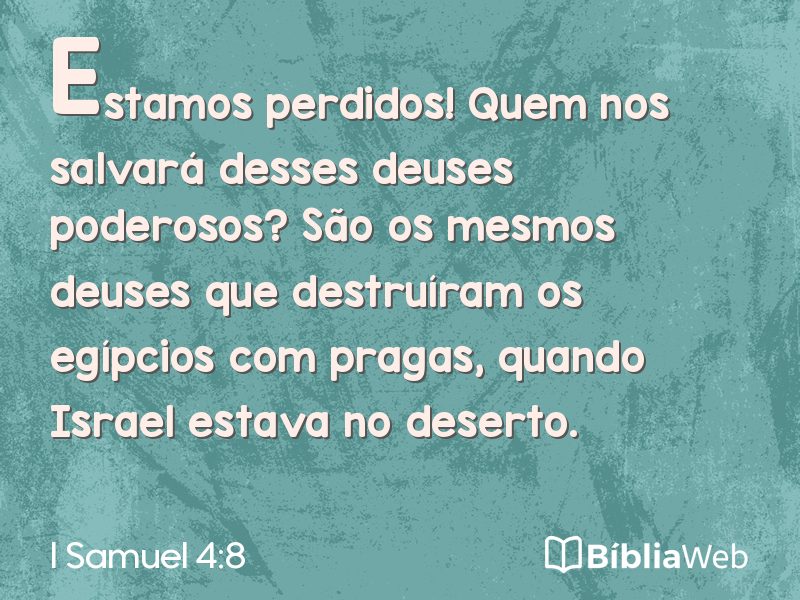 I Samuel 4:8 em imagem para compartilhar