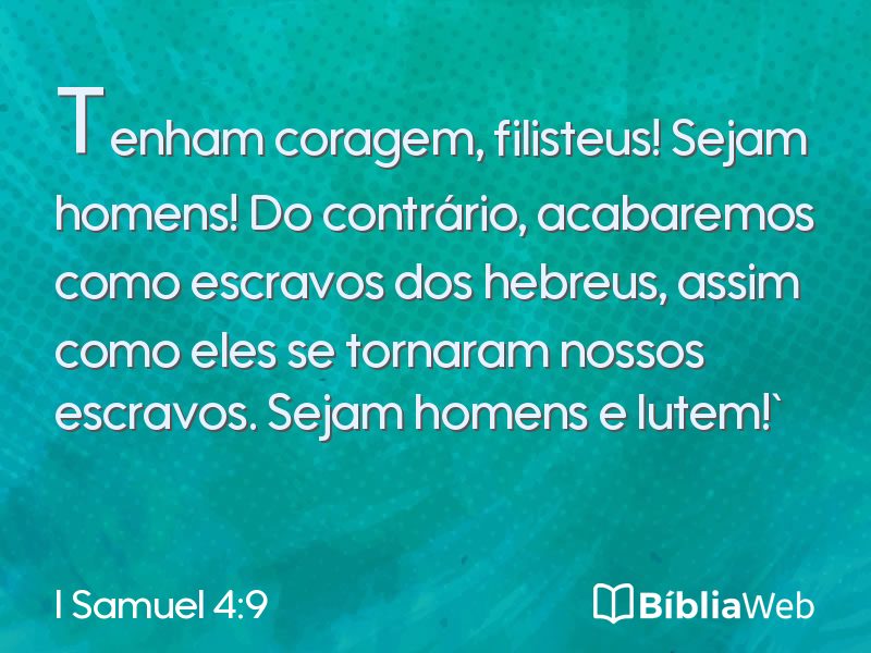 I Samuel 4:9 em imagem para compartilhar