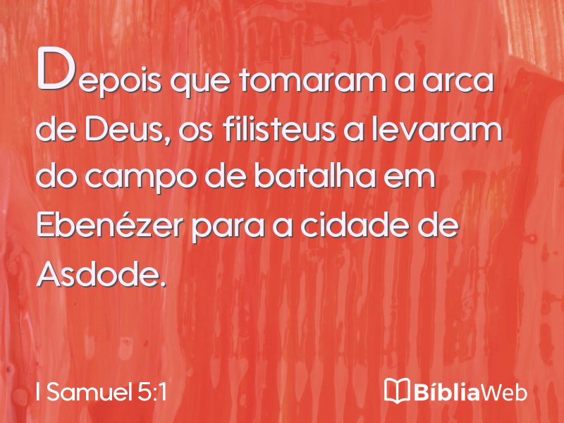 I Samuel 5:1 em imagem para compartilhar