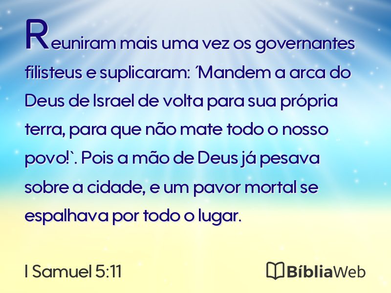 I Samuel 5:11 em imagem para compartilhar