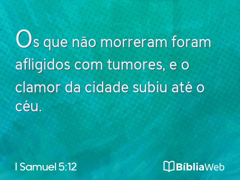 I Samuel 5:12 em imagem para compartilhar