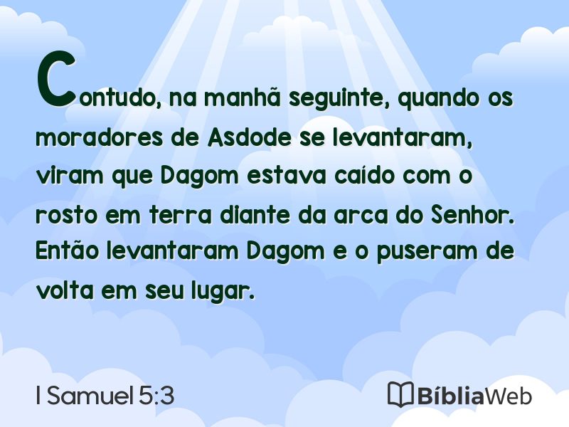 I Samuel 5:3 em imagem para compartilhar