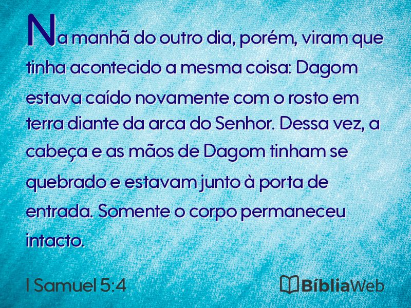 I Samuel 5:4 em imagem para compartilhar
