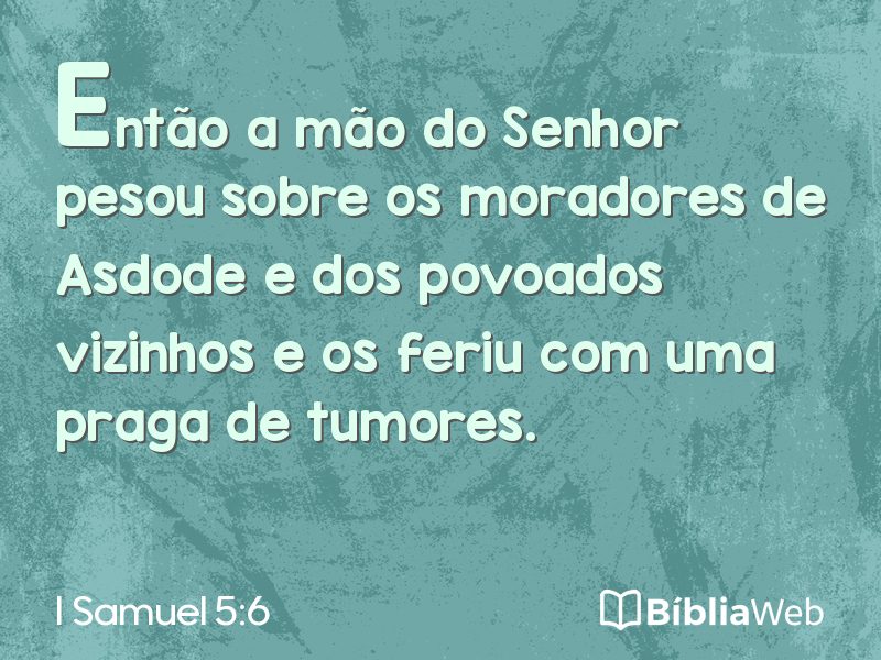 I Samuel 5:6 em imagem para compartilhar