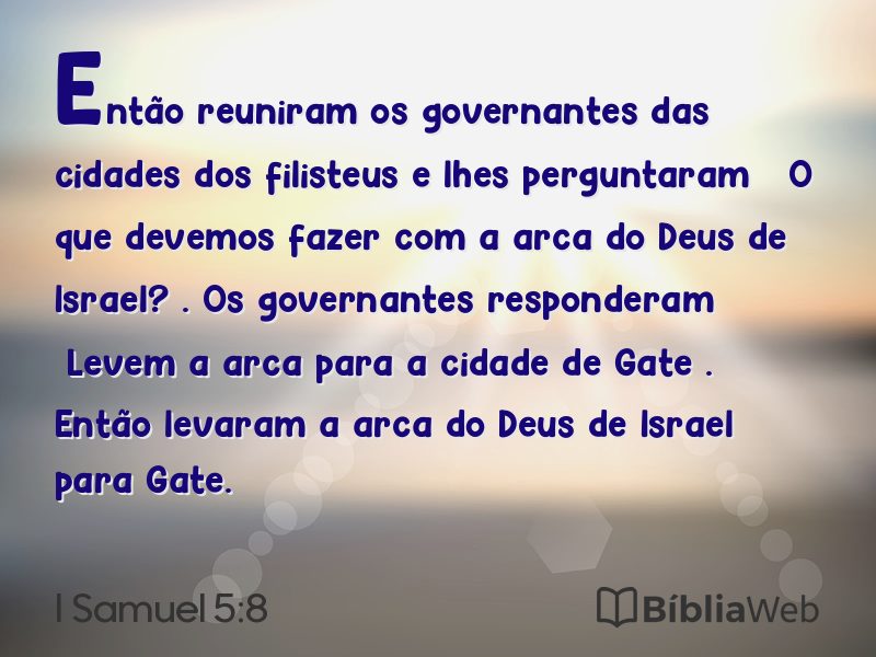 I Samuel 5:8 em imagem para compartilhar