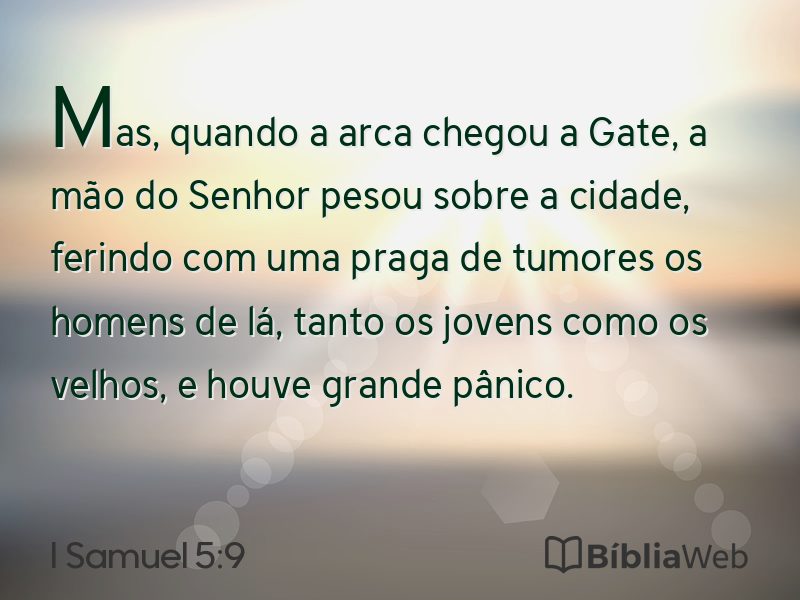 I Samuel 5:9 em imagem para compartilhar
