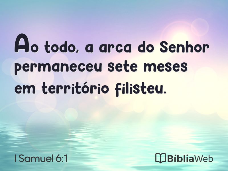I Samuel 6:1 em imagem para compartilhar
