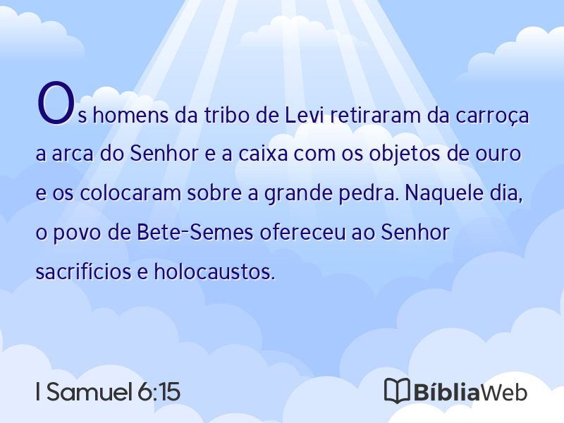I Samuel 6:15 em imagem para compartilhar