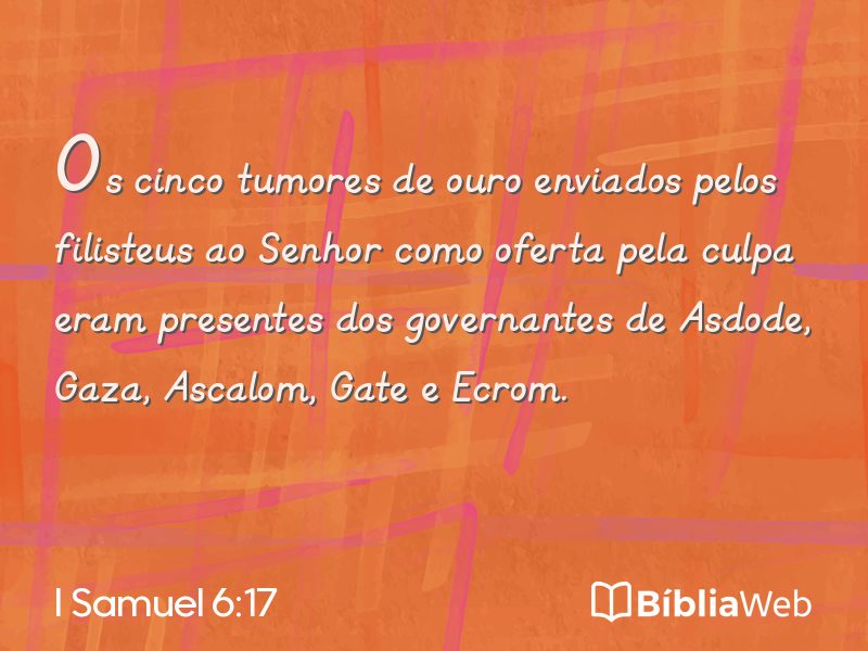 I Samuel 6:17 em imagem para compartilhar