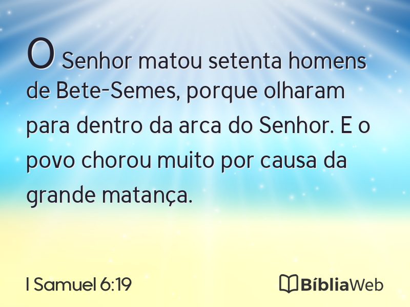 I Samuel 6:19 em imagem para compartilhar