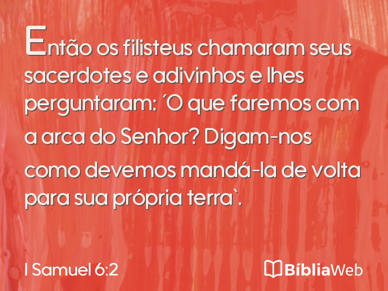 I Samuel 6:2 em imagem para compartilhar
