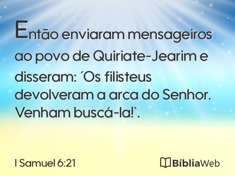 I Samuel 6:21 em imagem para compartilhar