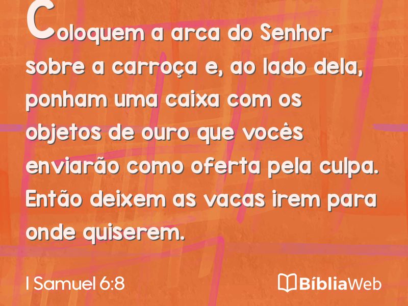 I Samuel 6:8 em imagem para compartilhar