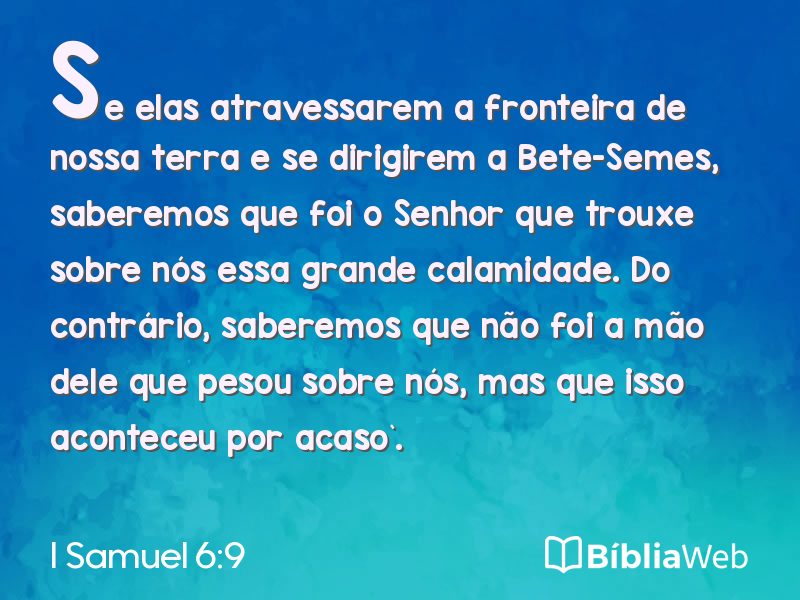 I Samuel 6:9 em imagem para compartilhar