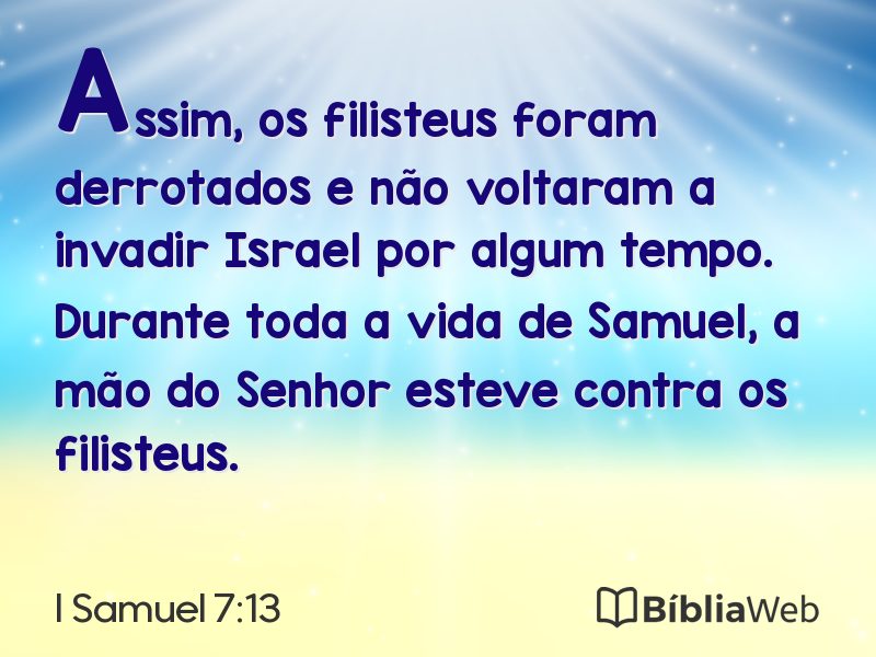 I Samuel 7:13 em imagem para compartilhar