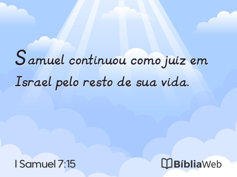 I Samuel 7:15 em imagem para compartilhar