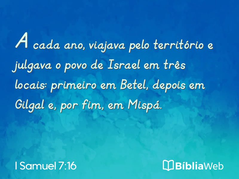 I Samuel 7:16 em imagem para compartilhar