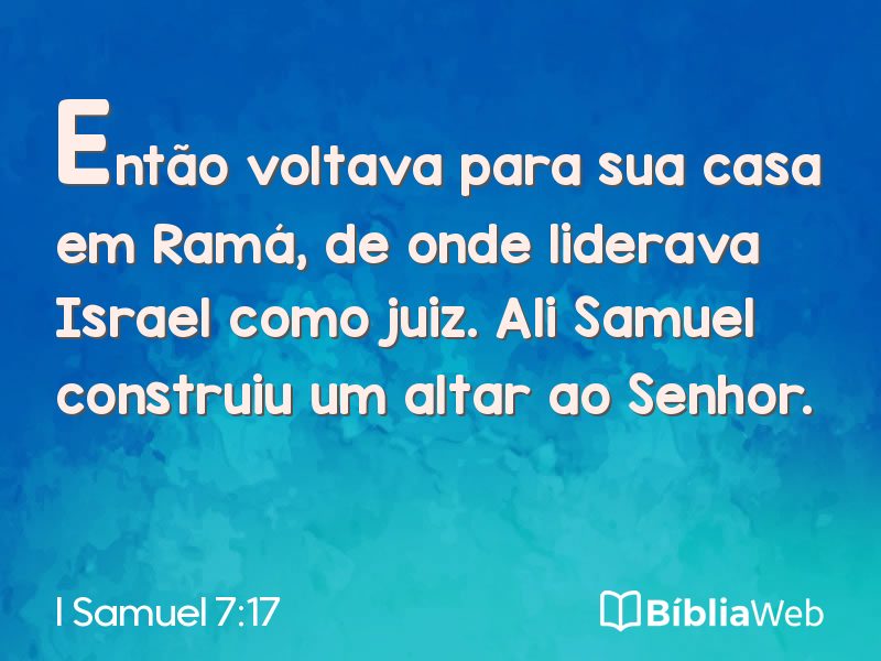 I Samuel 7:17 em imagem para compartilhar