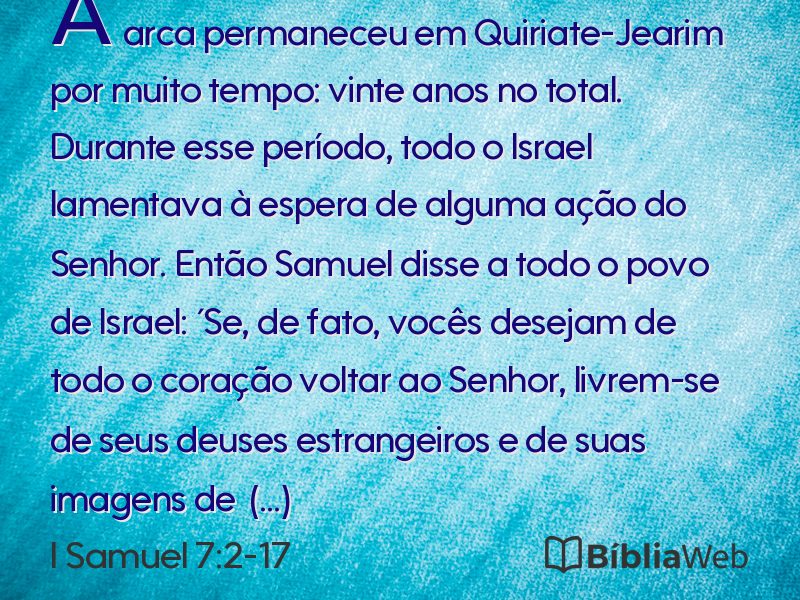 I Samuel 7:2-17 em imagem para compartilhar