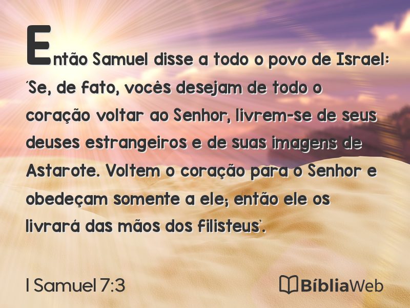 I Samuel 7:3 em imagem para compartilhar