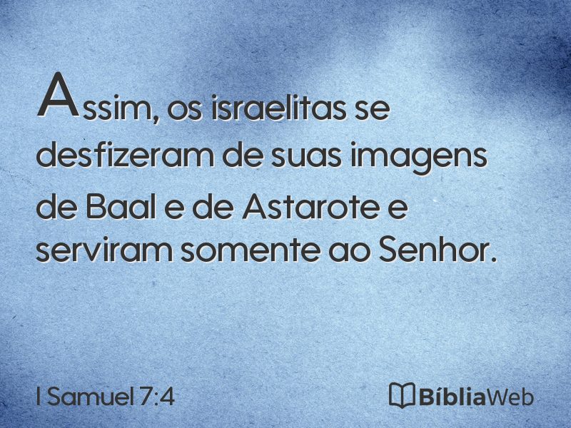 I Samuel 7:4 em imagem para compartilhar