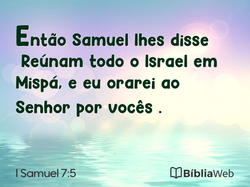 I Samuel 7:5 em imagem para compartilhar