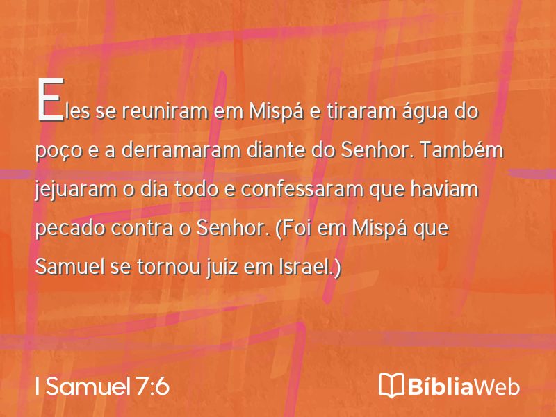 I Samuel 7:6 em imagem para compartilhar