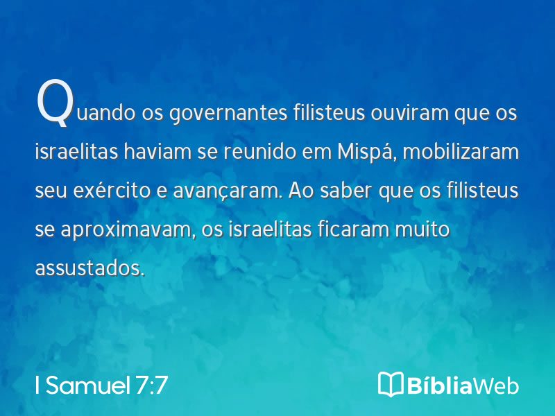 I Samuel 7:7 em imagem para compartilhar