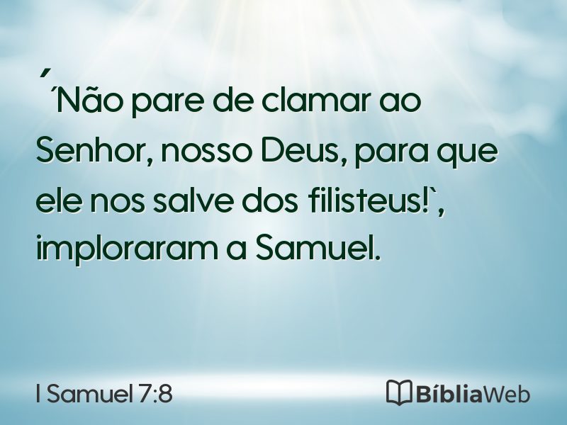 I Samuel 7:8 em imagem para compartilhar