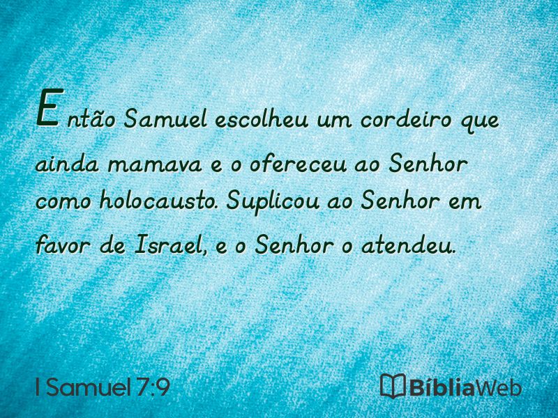 I Samuel 7:9 em imagem para compartilhar