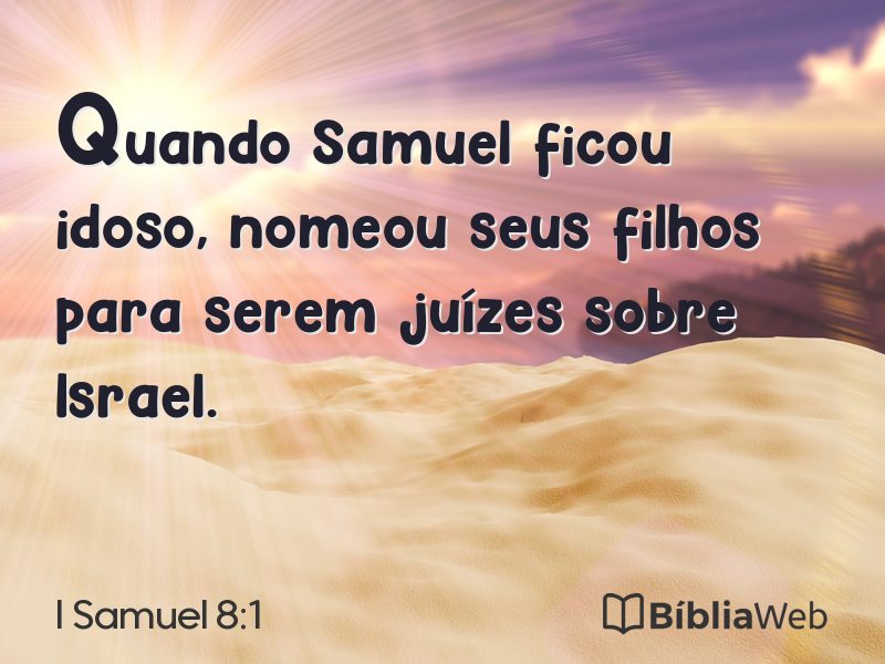 I Samuel 8:1 em imagem para compartilhar