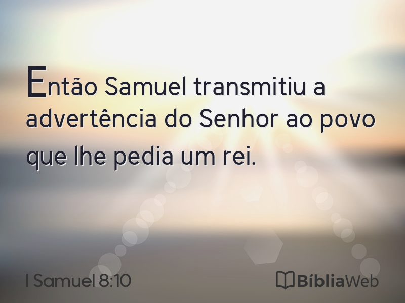 I Samuel 8:10 em imagem para compartilhar