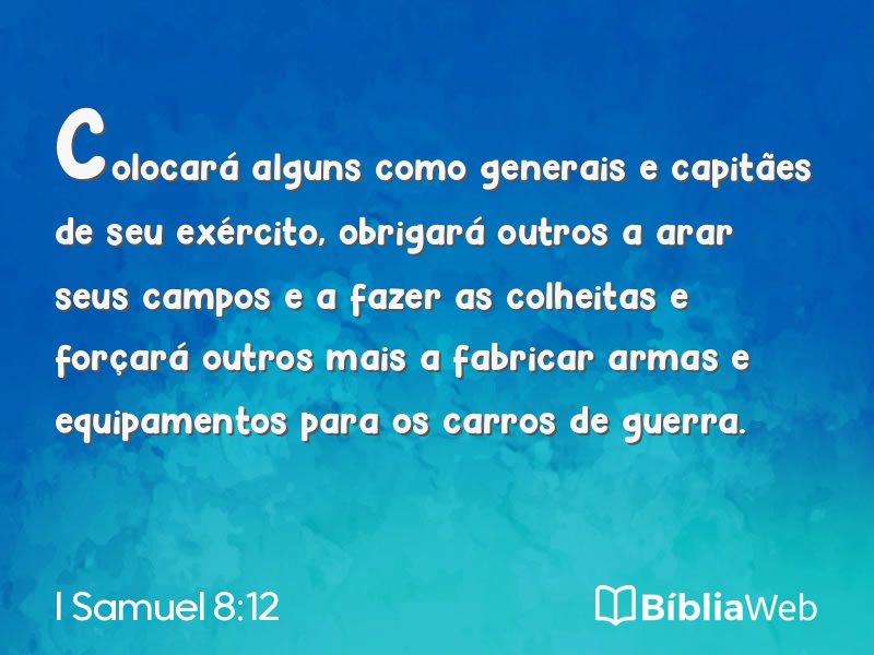 I Samuel 8:12 em imagem para compartilhar