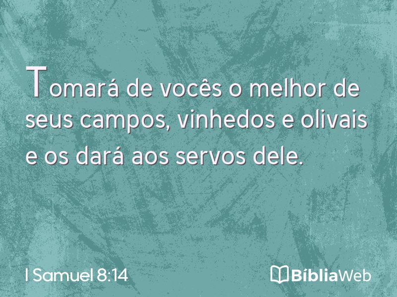 I Samuel 8:14 em imagem para compartilhar