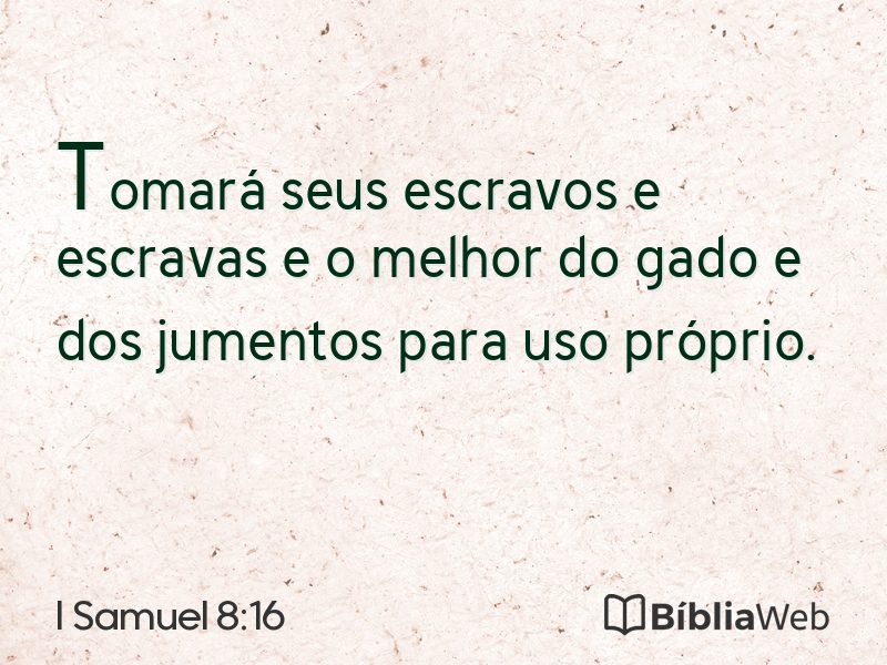 I Samuel 8:16 em imagem para compartilhar