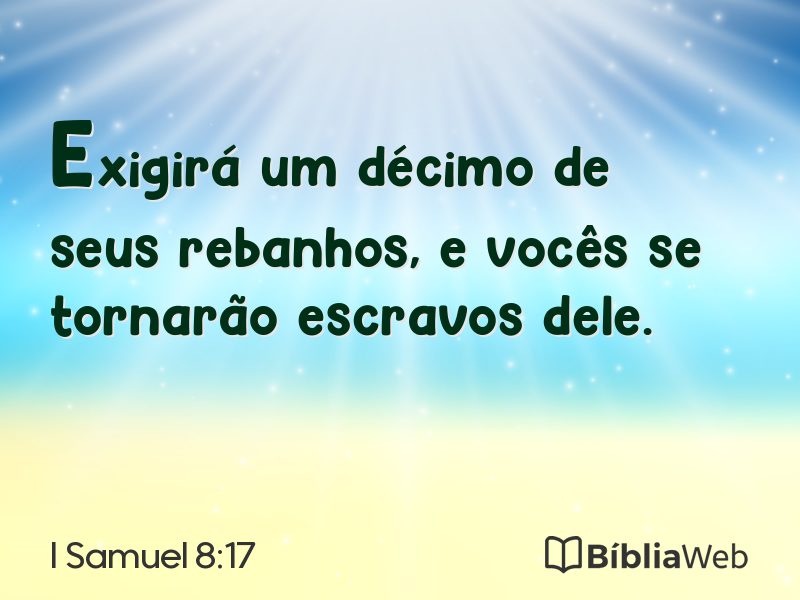 I Samuel 8:17 em imagem para compartilhar